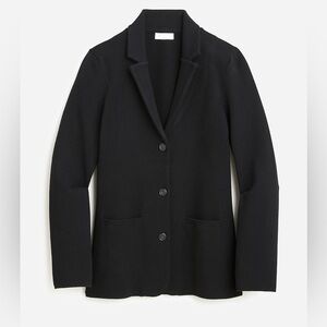 J. Crew Sweater Blazer Cotton Sz S Black Preppy Quiet Luxury Old Money Schoolboy